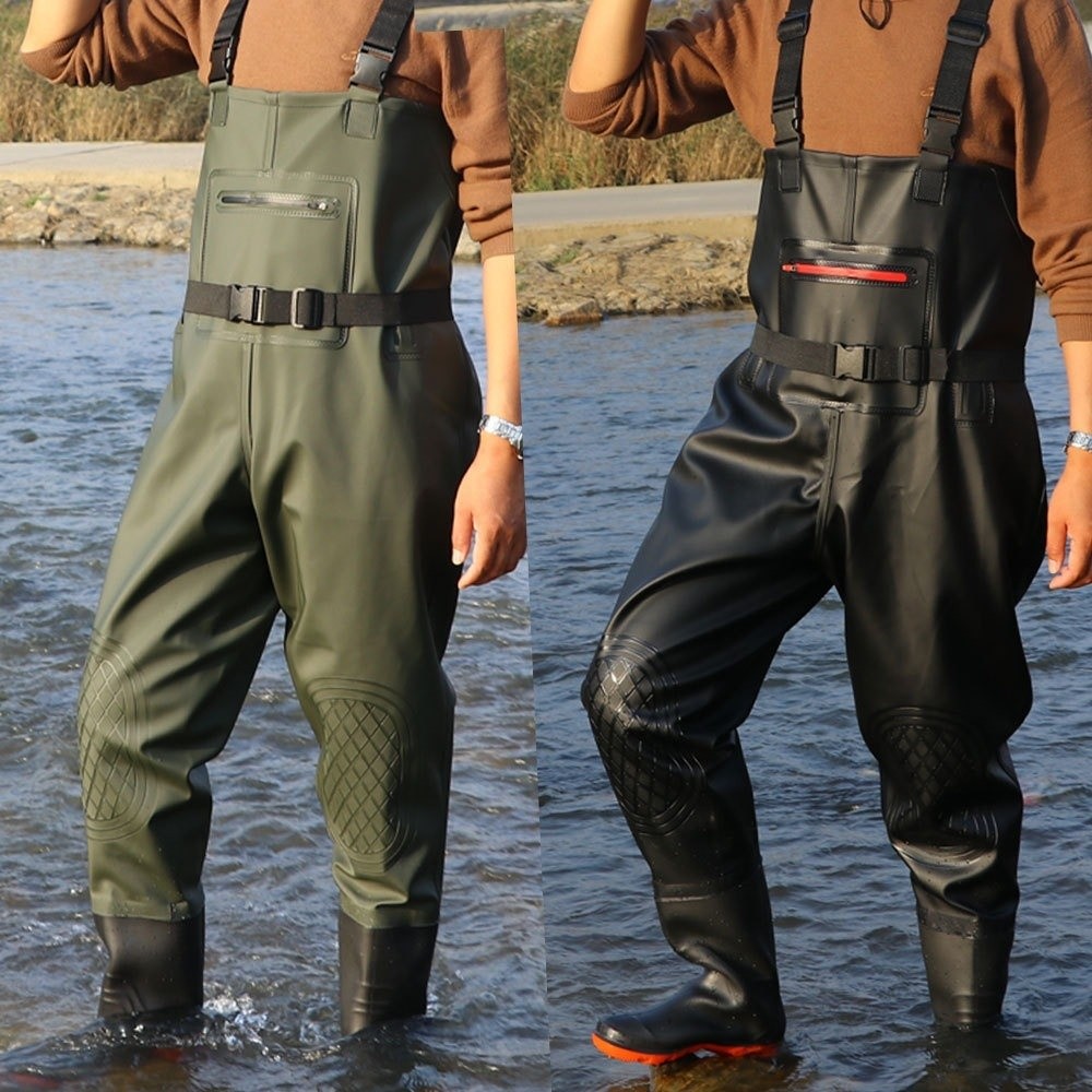 Fishing Pants Waterproof - Setelan Memancing PVC Tahan Lama, Desain