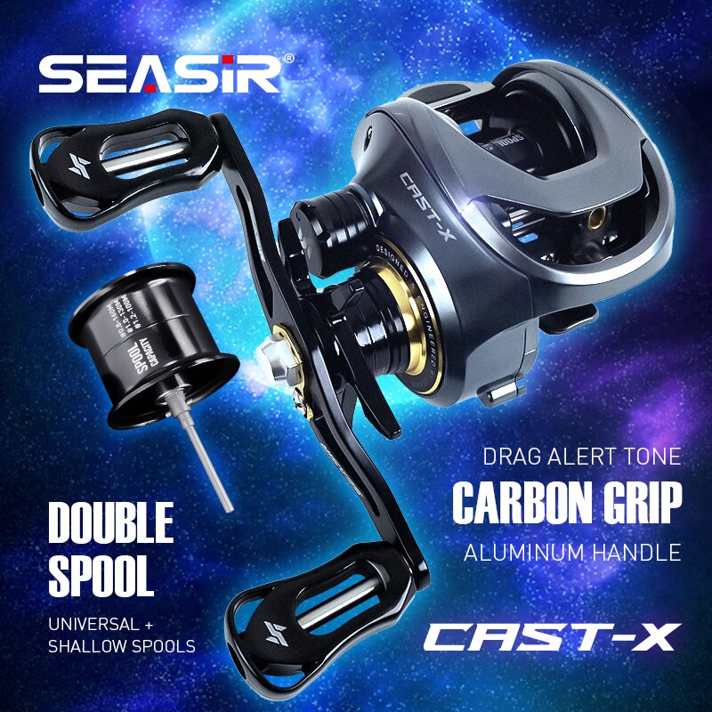 Abu Garcia Reel Max - SEASIR Cast-X gulungan pancing Baitcasting, aluminium