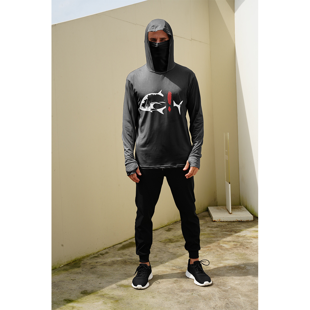 Fishing Mask Sun Protection - Hoodie Pancing Pria Motif Ikan Dengan